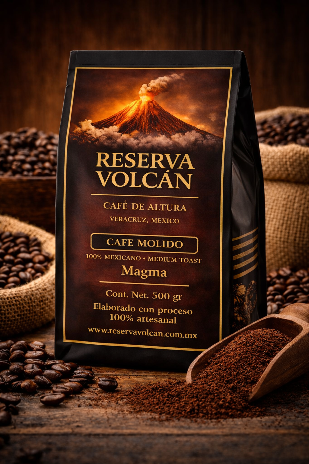 Reserva Volcán Magma – Ground High-Altitude Coffee Medium Roast 500 gr