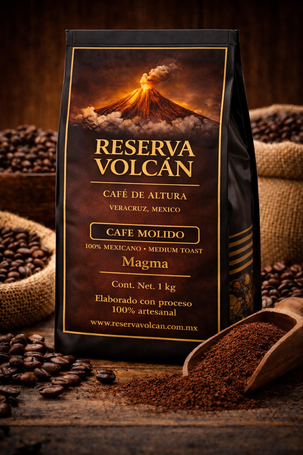 Reserva Volcán Magma – Ground High-Altitude Coffee Medium Roast 1 kg